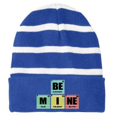 Be Mine The Prime Elet Love Hugs Xo Valentines Day Couple Gift Striped Beanie with Solid Band