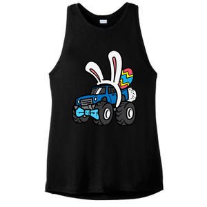 Bunny Monster Truck Bow Tie Cute Easter Boy Toddlers Ladies PosiCharge Tri-Blend Wicking Tank