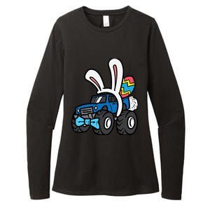 Bunny Monster Truck Bow Tie Cute Easter Boy Toddlers Womens CVC Long Sleeve Shirt