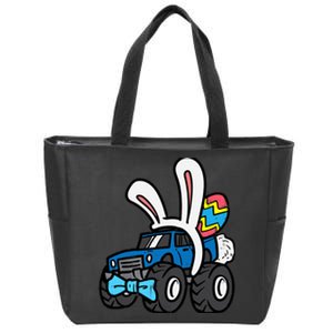 Bunny Monster Truck Bow Tie Cute Easter Boy Toddlers Zip Tote Bag