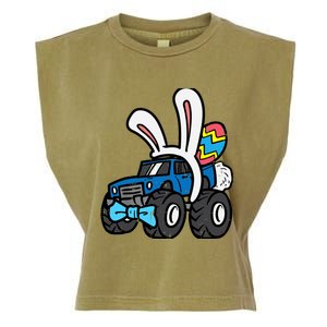 Bunny Monster Truck Bow Tie Cute Easter Boy Toddlers Garment-Dyed Women's Muscle Tee