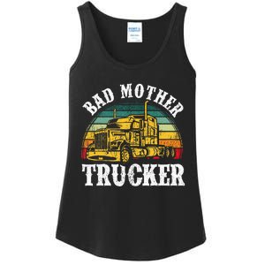 Bad Mother Trucker Gift Truck Driver Gag Ladies Essential Tank