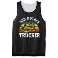 Bad Mother Trucker Gift Truck Driver Gag Mesh Reversible Basketball Jersey Tank