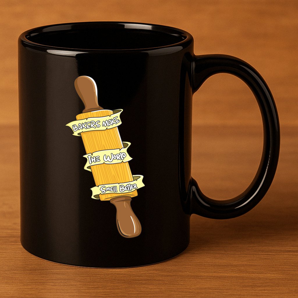 Bakers Make The World Smell Better Baking Baker Pastry Chef Gift 11oz C Handle Ceramic Mug