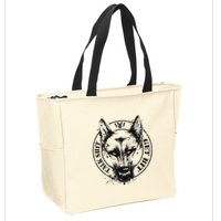 Belgian Malinois Talk Shit Get Bit Zip Tote Bag