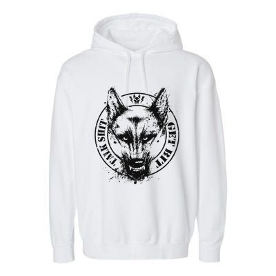 Belgian Malinois Talk Shit Get Bit Garment-Dyed Fleece Hoodie