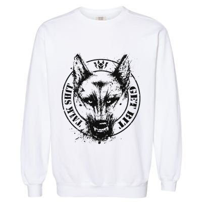 Belgian Malinois Talk Shit Get Bit Garment-Dyed Sweatshirt