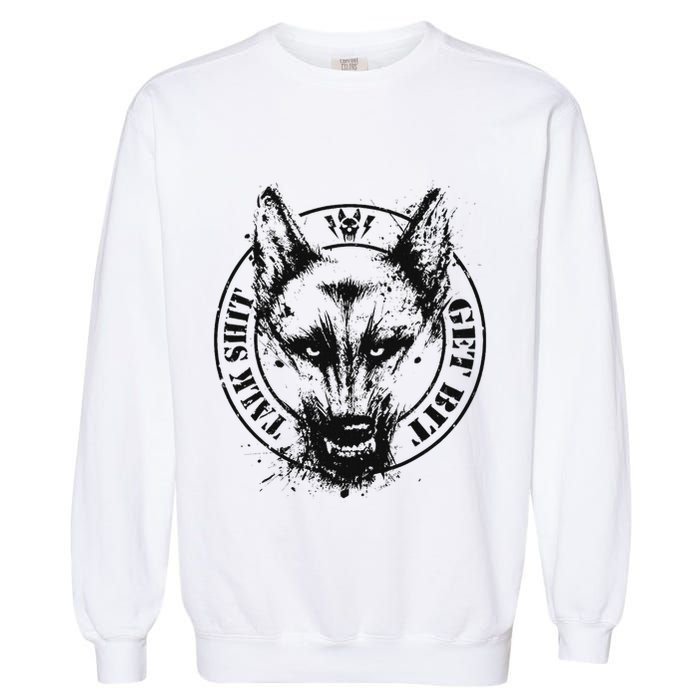 Belgian Malinois Talk Shit Get Bit Garment-Dyed Sweatshirt