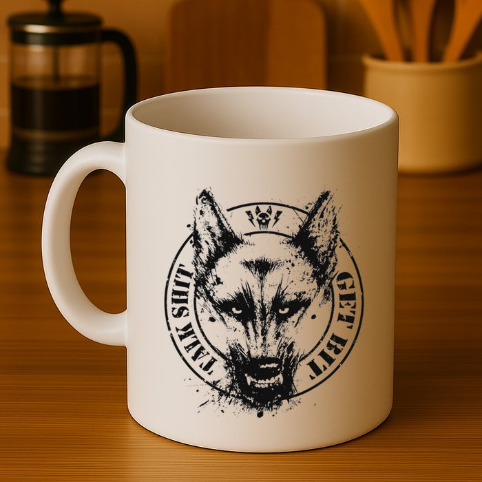 Belgian Malinois Talk Shit Get Bit Mug