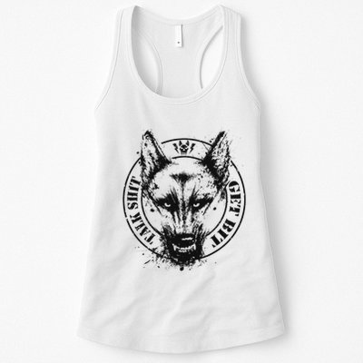 Belgian Malinois Talk Shit Get Bit Womens Tank Top