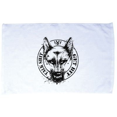 Belgian Malinois Talk Shit Get Bit Microfiber Hand Towel