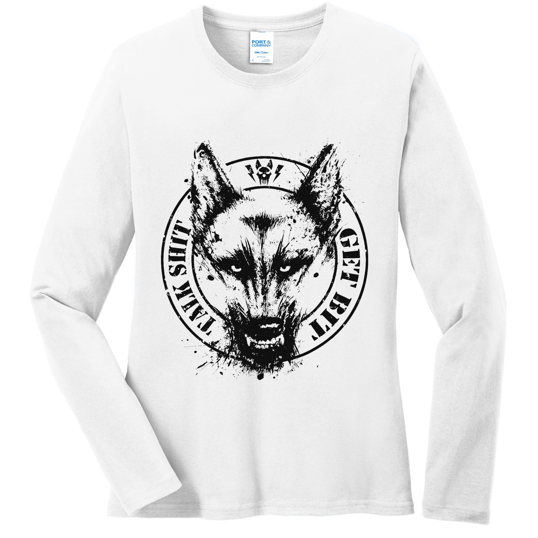 Belgian Malinois Talk Shit Get Bit Ladies Long Sleeve Shirt