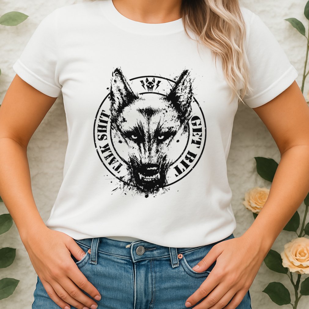 Belgian Malinois Talk Shit Get Bit Womens T-Shirt