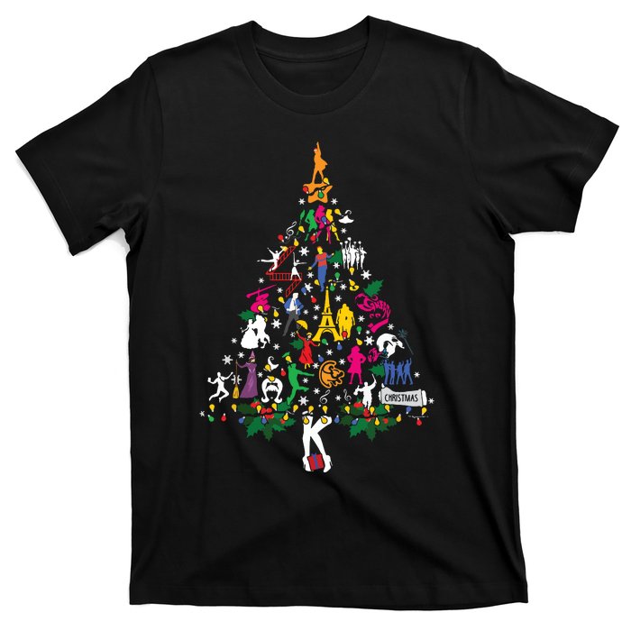 Broadway Musical Theatre Christmas Tree Funny Xmas T-Shirt