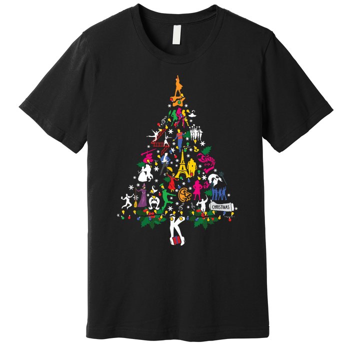 Broadway Musical Theatre Christmas Tree Funny Xmas Premium T-Shirt