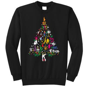 Broadway Musical Theatre Christmas Tree Funny Xmas Tall Sweatshirt