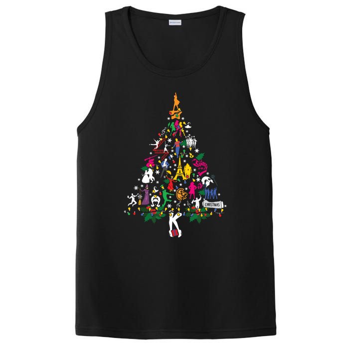 Broadway Musical Theatre Christmas Tree Funny Xmas PosiCharge Competitor Tank