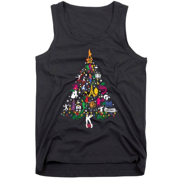 Broadway Musical Theatre Christmas Tree Funny Xmas Tank Top