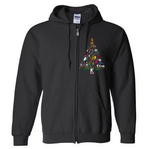 Broadway Musical Theatre Christmas Tree Funny Xmas Full Zip Hoodie