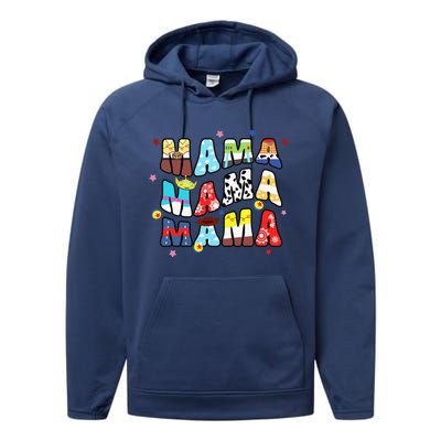 Boy Mom Toy Funny Story Mama MotherS Day Performance Fleece Hoodie