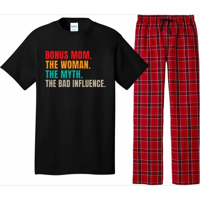 Bonus Mom The Woman The Myth The Bad Influence Funny Stepmom Pajama Set