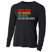 Bonus Mom The Woman The Myth The Bad Influence Funny Stepmom Cooling Performance Long Sleeve Crew