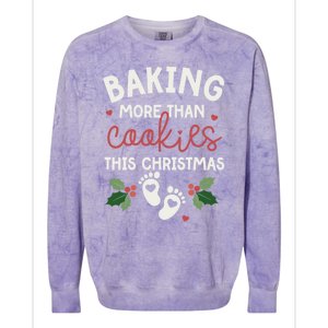 Baking More Than Cookies This Christmas Pregnancy Baker Gift Colorblast Crewneck Sweatshirt