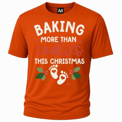 Baking More Than Cookies This Christmas Pregnancy Baker Gift Cooling Performance Crew T-Shirt