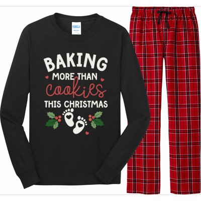 Baking More Than Cookies This Christmas Pregnancy Baker Gift Long Sleeve Pajama Set