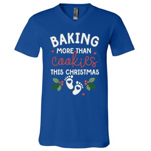 Baking More Than Cookies This Christmas Pregnancy Baker Gift V-Neck T-Shirt