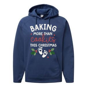 Baking More Than Cookies This Christmas Pregnancy Baker Gift Performance Fleece Hoodie