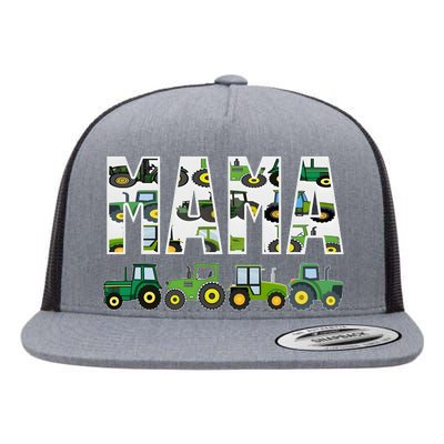 Boy Mama Tractor Son Mom Toy Lover Flat Bill Trucker Hat