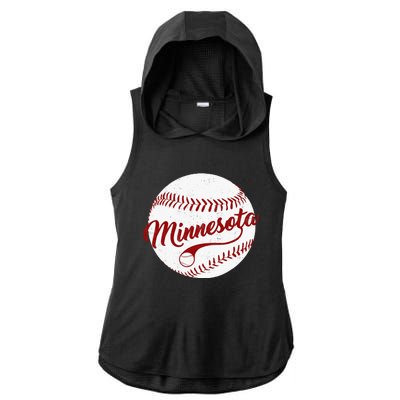 Baseball Minnesota Team Love Twin City National Pastime Men Ladies PosiCharge Tri-Blend Wicking Draft Hoodie Tank