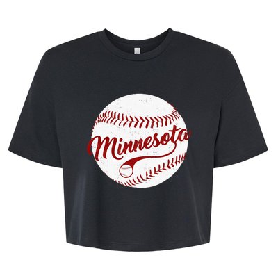 Baseball Minnesota Team Love Twin City National Pastime Men Bella+Canvas Jersey Crop Tee