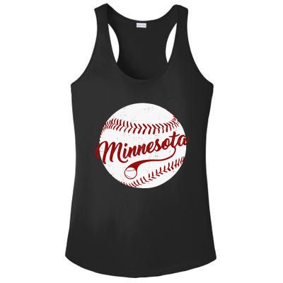 Baseball Minnesota Team Love Twin City National Pastime Men Ladies PosiCharge Competitor Racerback Tank