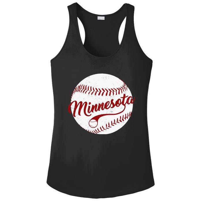 Baseball Minnesota Team Love Twin City National Pastime Men Ladies PosiCharge Competitor Racerback Tank