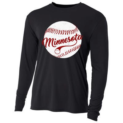 Baseball Minnesota Team Love Twin City National Pastime Men Cooling Performance Long Sleeve Crew