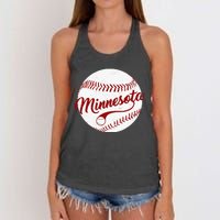 Baseball Minnesota Team Love Twin City National Pastime Men Women's Knotted Racerback Tank