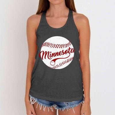 Baseball Minnesota Team Love Twin City National Pastime Men Women's Knotted Racerback Tank