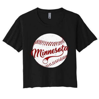 Baseball Minnesota Team Love Twin City National Pastime Men Women's Crop Top Tee