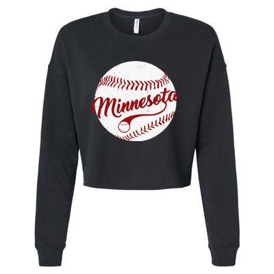 Baseball Minnesota Team Love Twin City National Pastime Men Cropped Pullover Crew