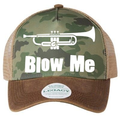 Blow Me Trumpet Funny Trumpet Music Instrument Legacy Tie Dye Trucker Hat