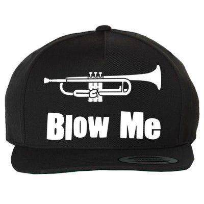 Blow Me Trumpet Funny Trumpet Music Instrument Wool Snapback Cap