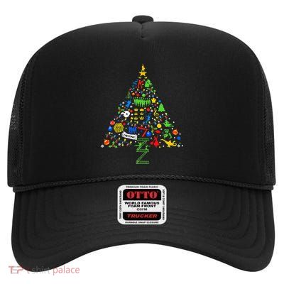 Broadway Musical Theatre Christmas Tree High Crown Mesh Back Trucker Hat