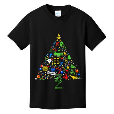 Broadway Musical Theatre Christmas Tree Kids T-Shirt