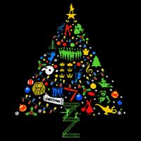 Broadway Musical Theatre Christmas Tree Kids T-Shirt