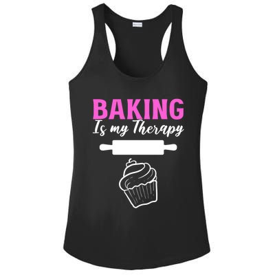 Baking My Therapy Pastry Chef Great Gift Ladies PosiCharge Competitor Racerback Tank