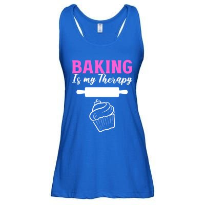 Baking My Therapy Pastry Chef Great Gift Ladies Essential Flowy Tank