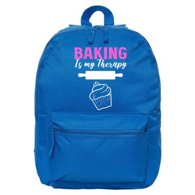 Baking My Therapy Pastry Chef Great Gift 16 in Basic Backpack