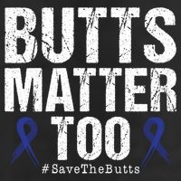 Butts Matter Too Save The Butts Colon Cancer Awareness Gift 7 Panel Mesh Trucker Snapback Hat
